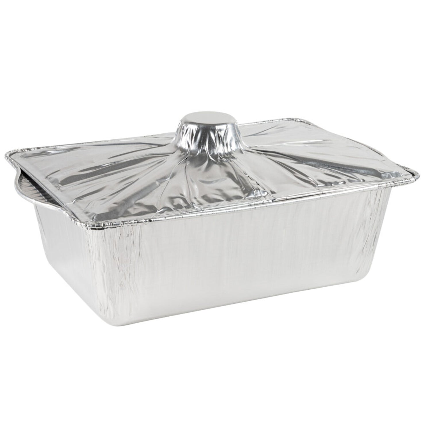 10 LB Large Rectangle Pots With Lids Combo Disposable Aluminum