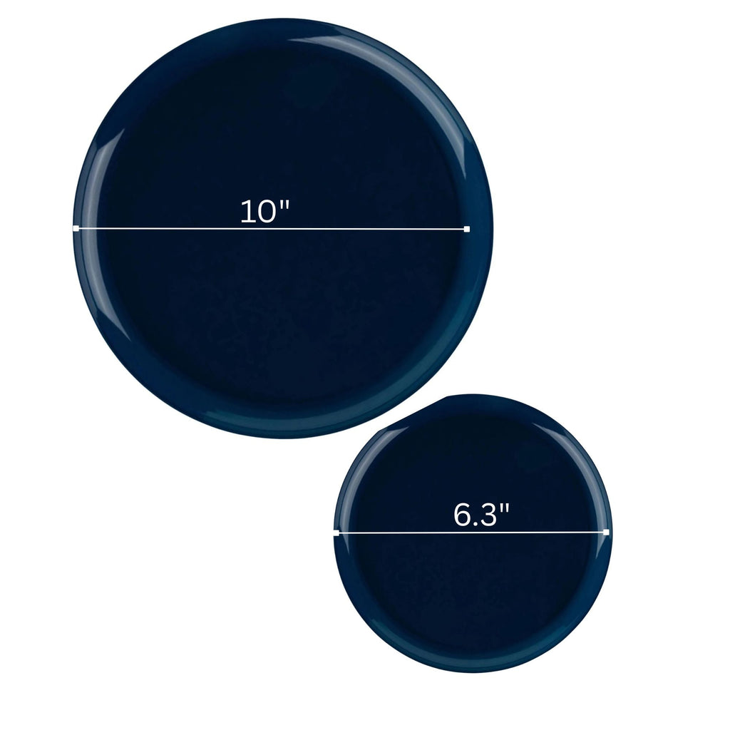 Navy Blue Disposable Dinnerware Set – Elegant Party Pack: Edge