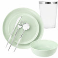 Mint Green Disposable Dinnerware Set – Elegant Party Pack: Edge