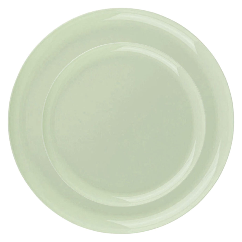Mint Green Disposable Dinnerware Set – Elegant Party Pack: Edge