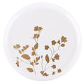 Garden 10" White & Gold Plastic Disposable Dinner Plate