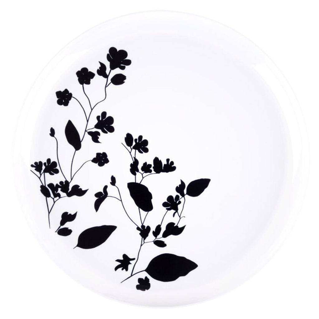 Garden 10" White & Black Plastic Disposable Dinner Plate 10 Pack Tablesettings Blue Sky 10 Pieces