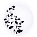Garden 10" White & Black Plastic Disposable Dinner Plate 10 Pack Tablesettings Blue Sky 10 Pieces