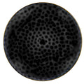 Organic Hammered 10" Black with Gold Rim Disposable Plastic Dinner Plate