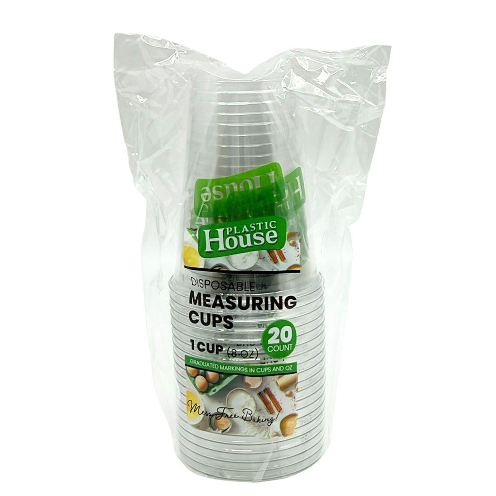 8oz Translucent Plastic Measuring Cups: 20 Pack