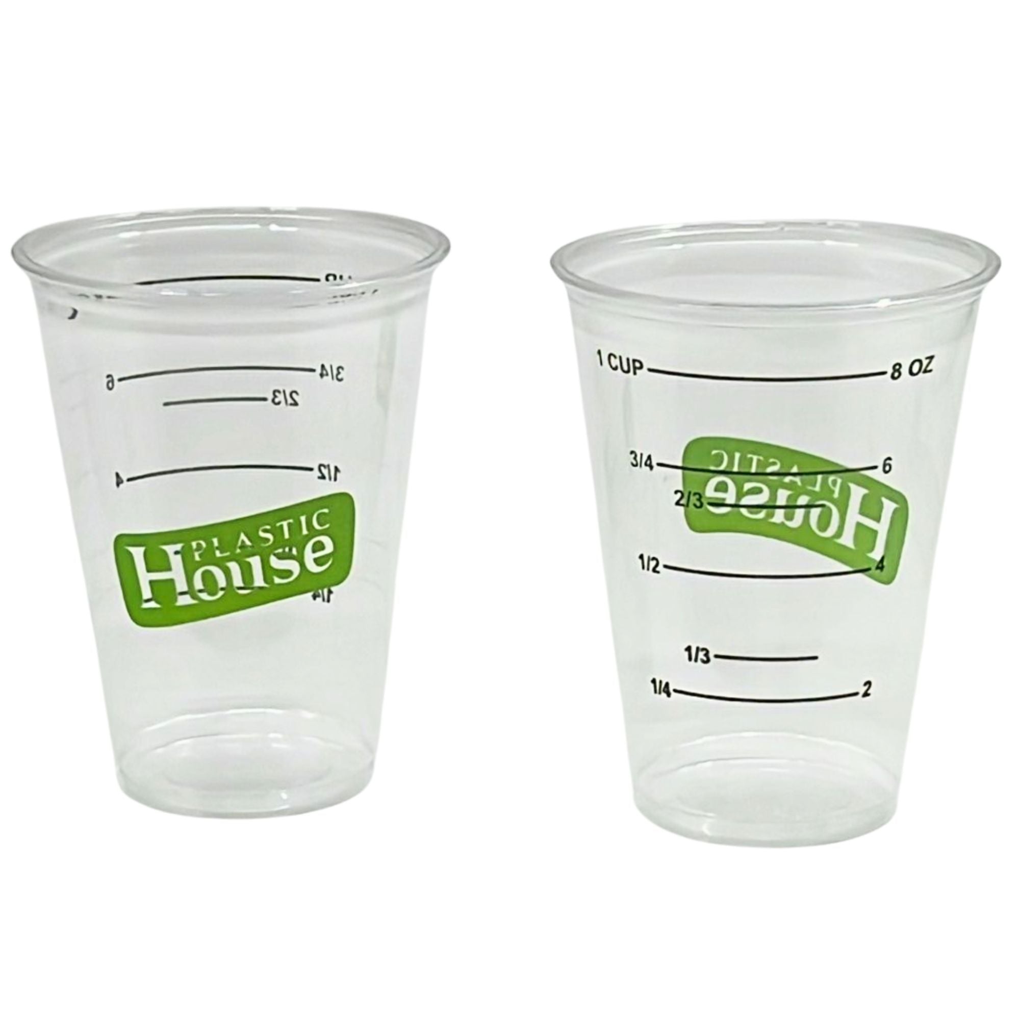 8oz Translucent Plastic Measuring Cups: 20 Pack