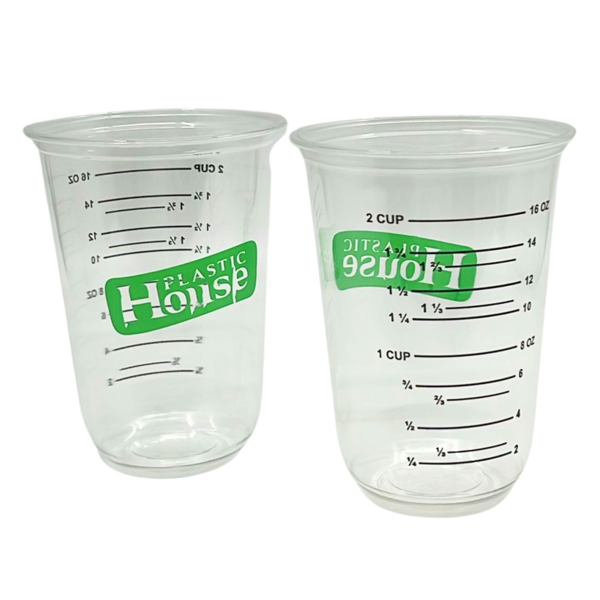 16oz Translucent Plastic Measuring Cups: 12 Pack