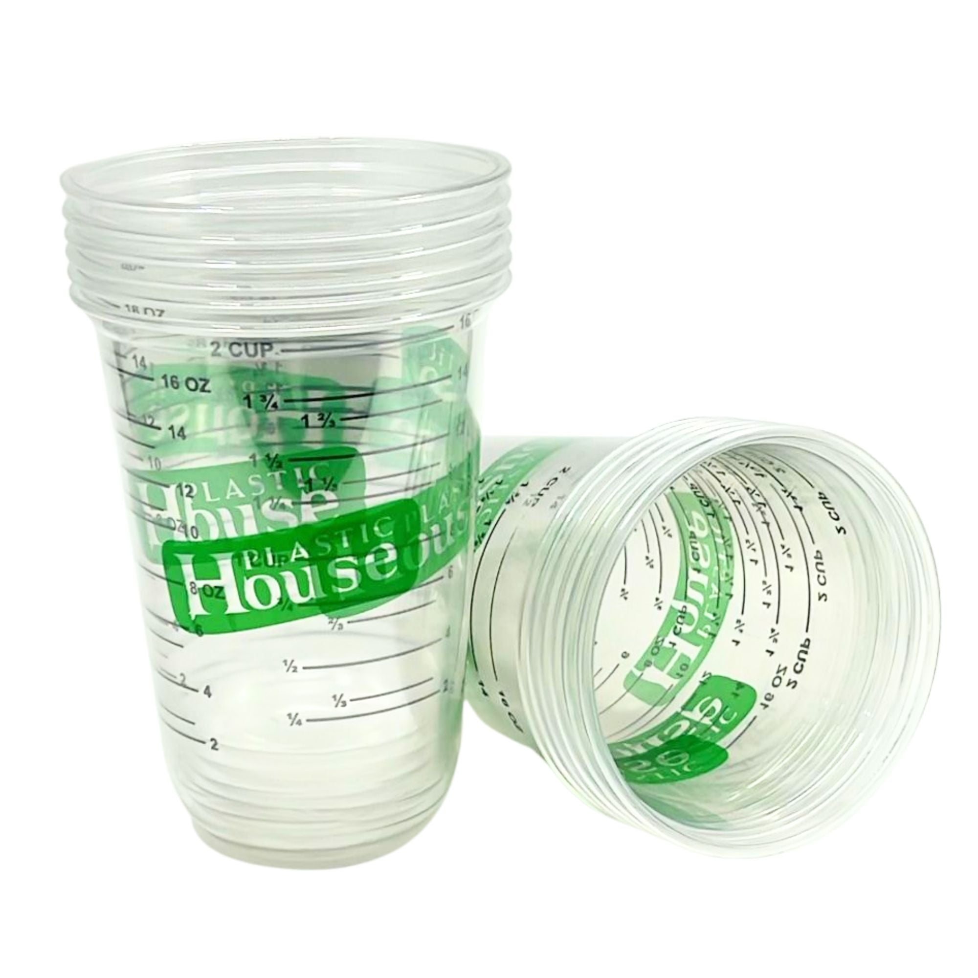 16oz Translucent Plastic Measuring Cups: 12 Pack