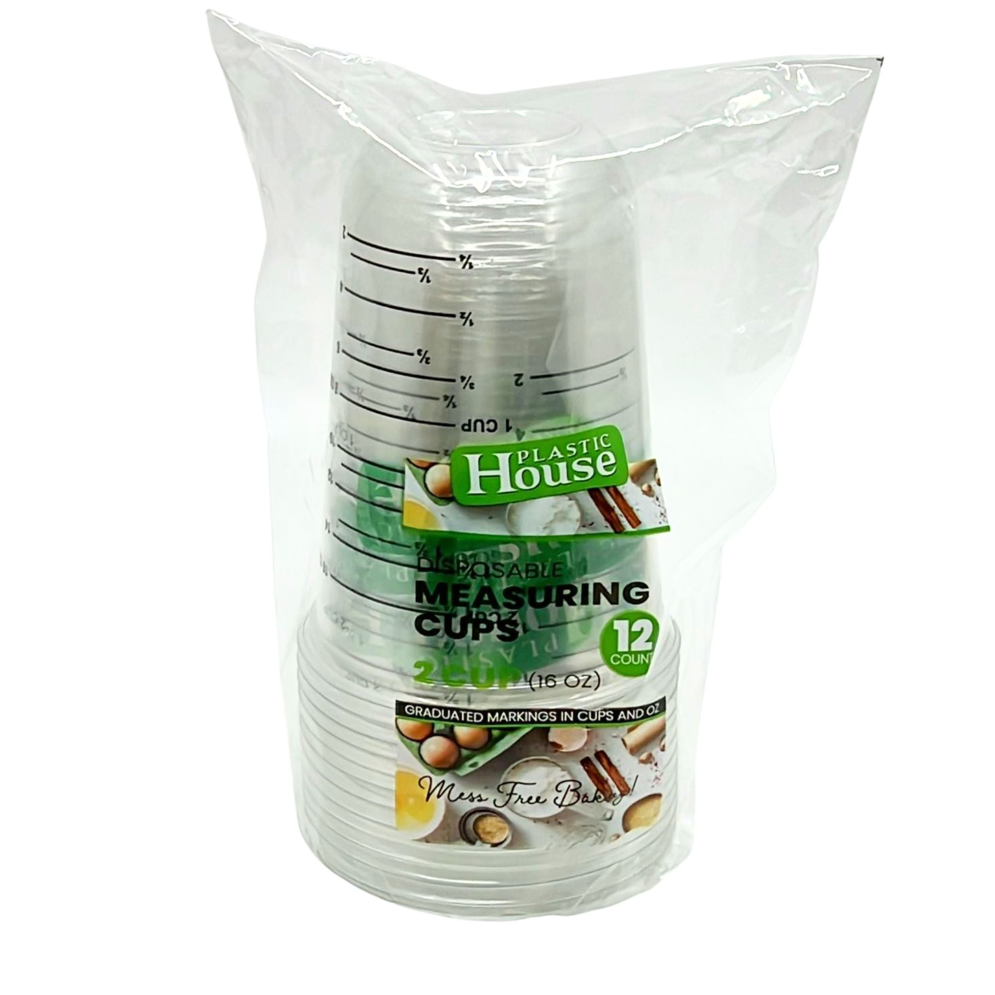 16oz Translucent Plastic Measuring Cups: 12 Pack