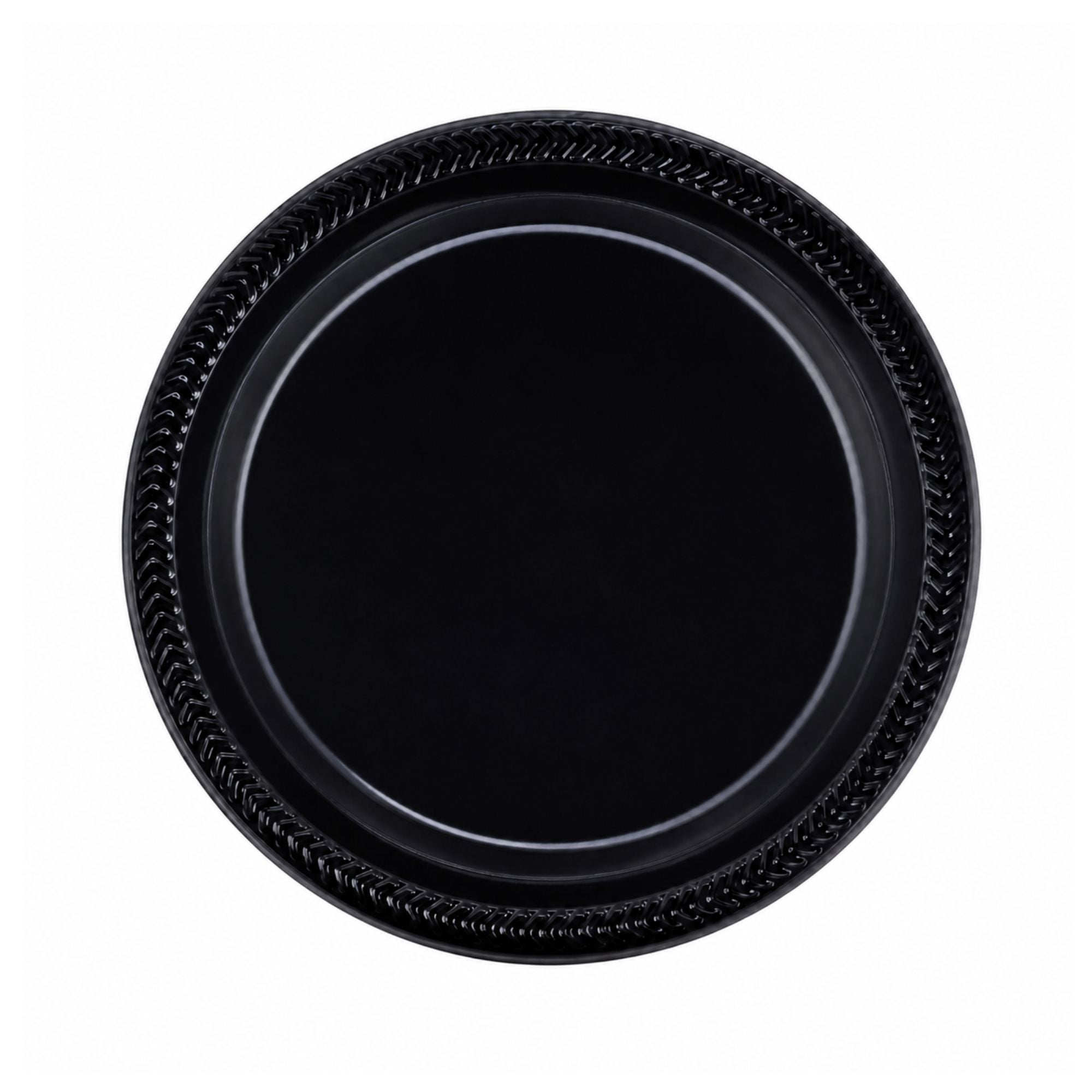 *BUY BULK* 9" Light Weight Black Disposable Plastic Plates