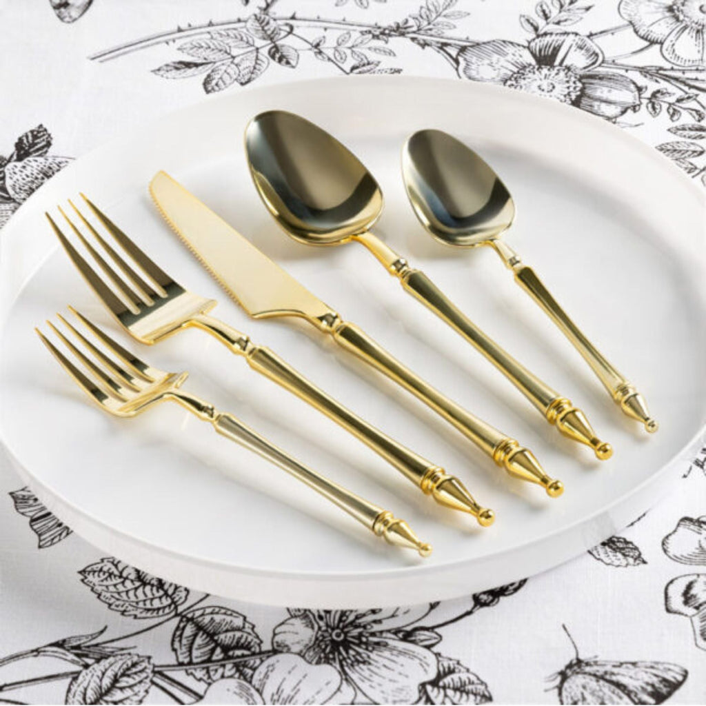 Majestic Cutlery Gold Dinner Forks Plastic