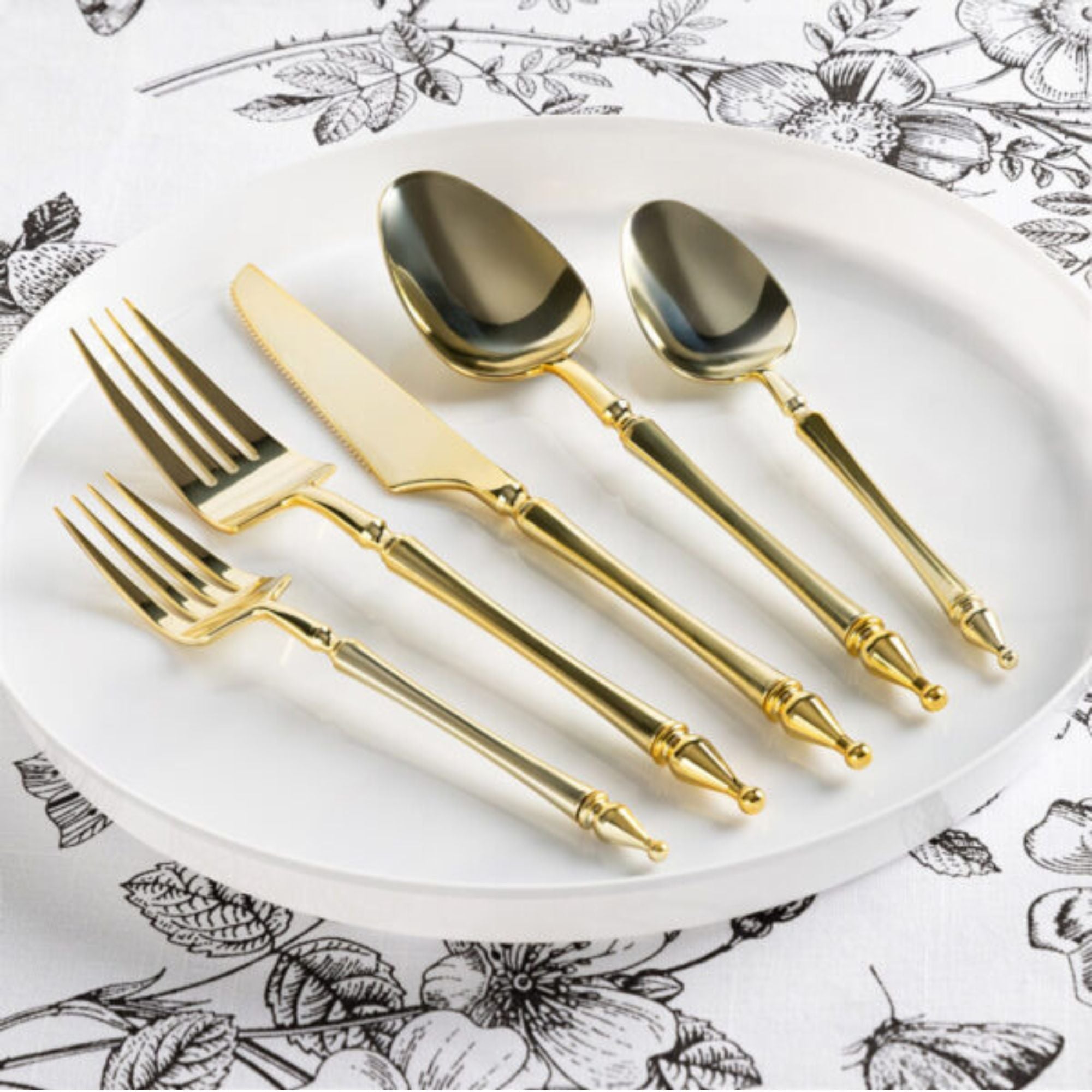 Majestic Cutlery Gold Dinner Forks Plastic