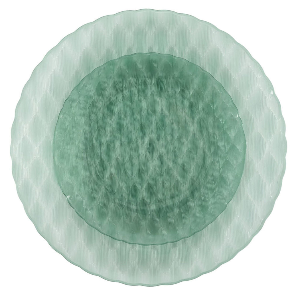 10"&7" Green Plastic Plates Combo Set: Timeless