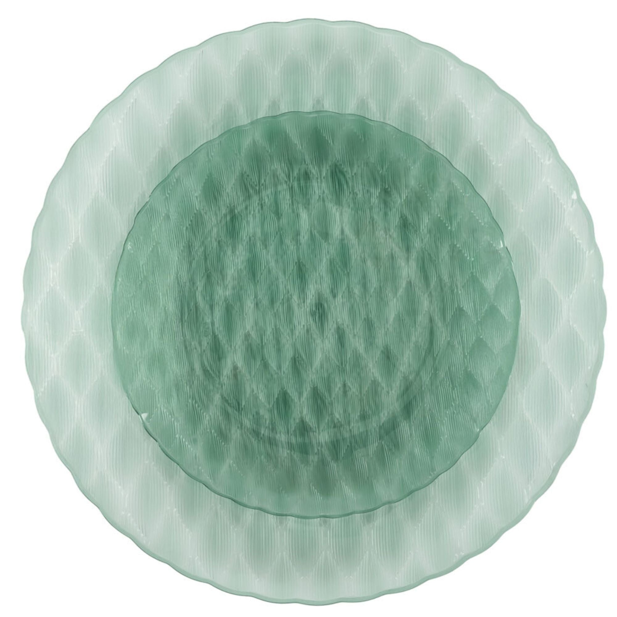 10"&7" Green Plastic Plates Combo Set: Timeless