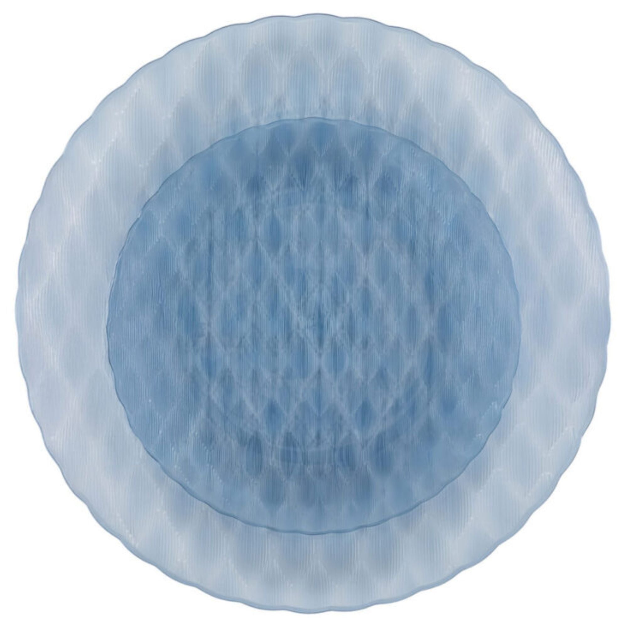 10"&7" Blue Plastic Plates Combo Set:Timeless