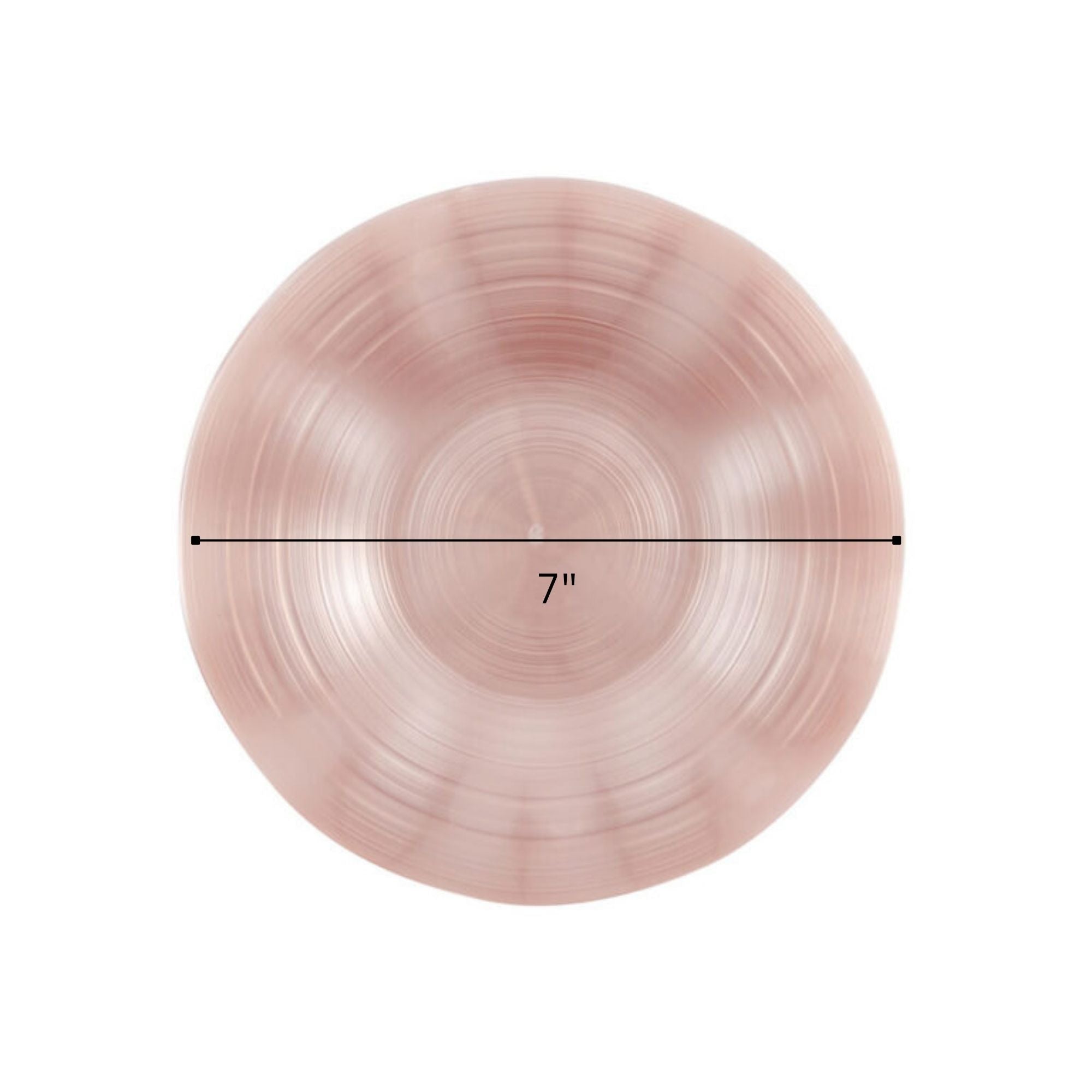 10"&7" Pink Pearl Round Plastic Dinnerware COMBO Set-Ribbed