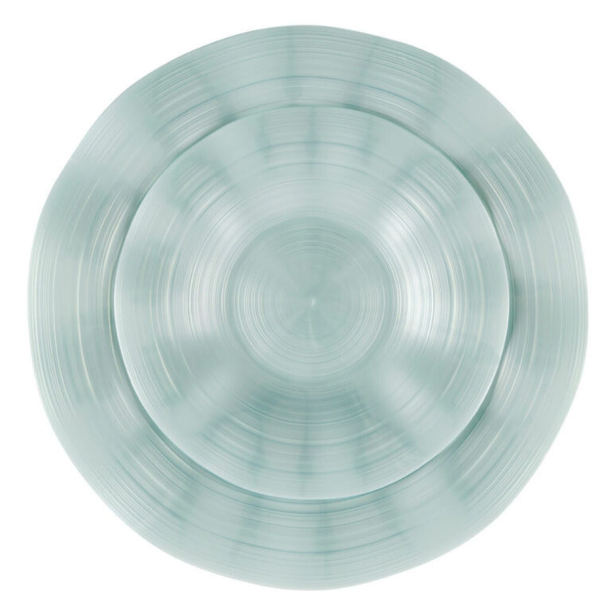 10"&7" Teal Pearl Round Plastic Dinnerware COMBO Set-Ribbed