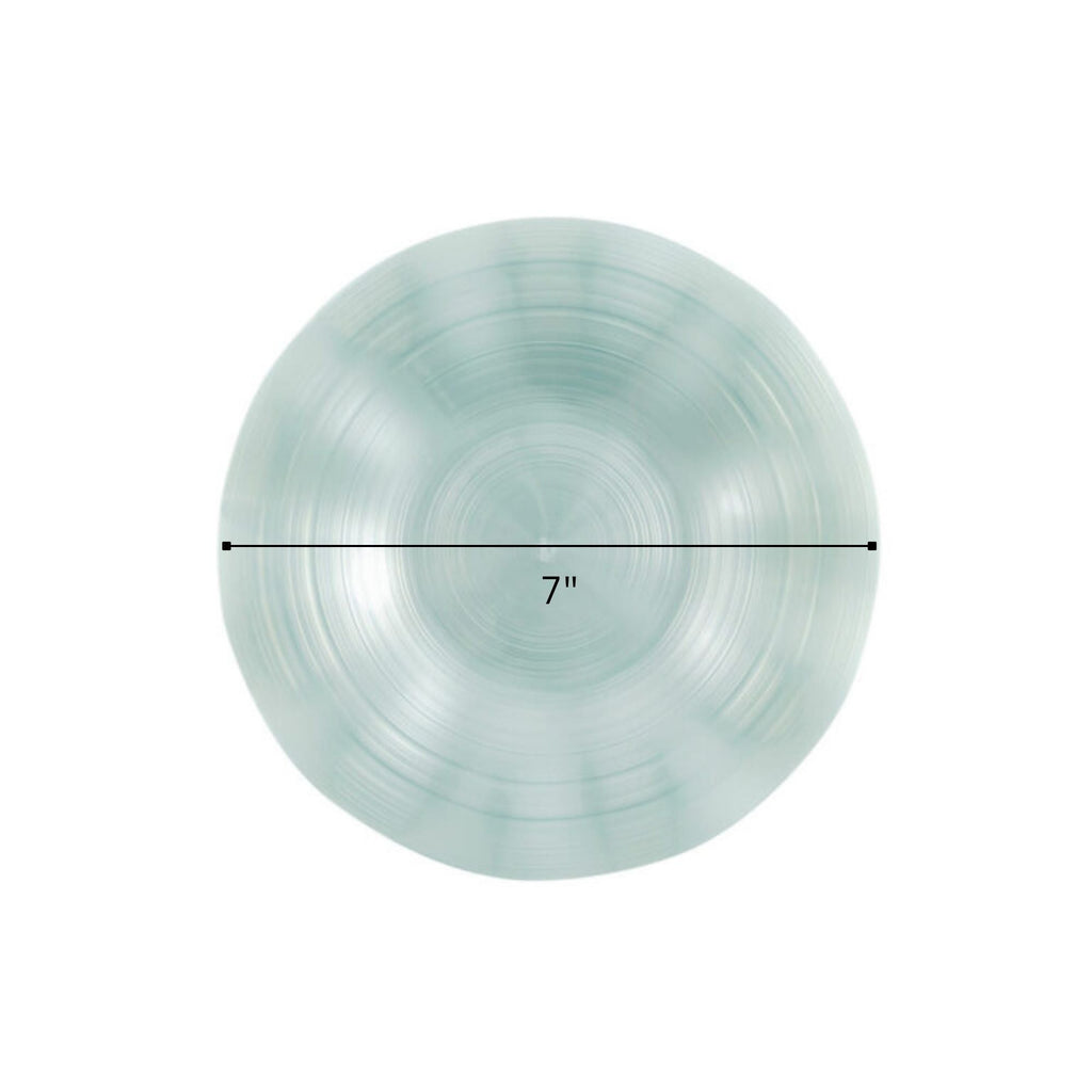 10"&7" Teal Pearl Round Plastic Dinnerware COMBO Set-Ribbed