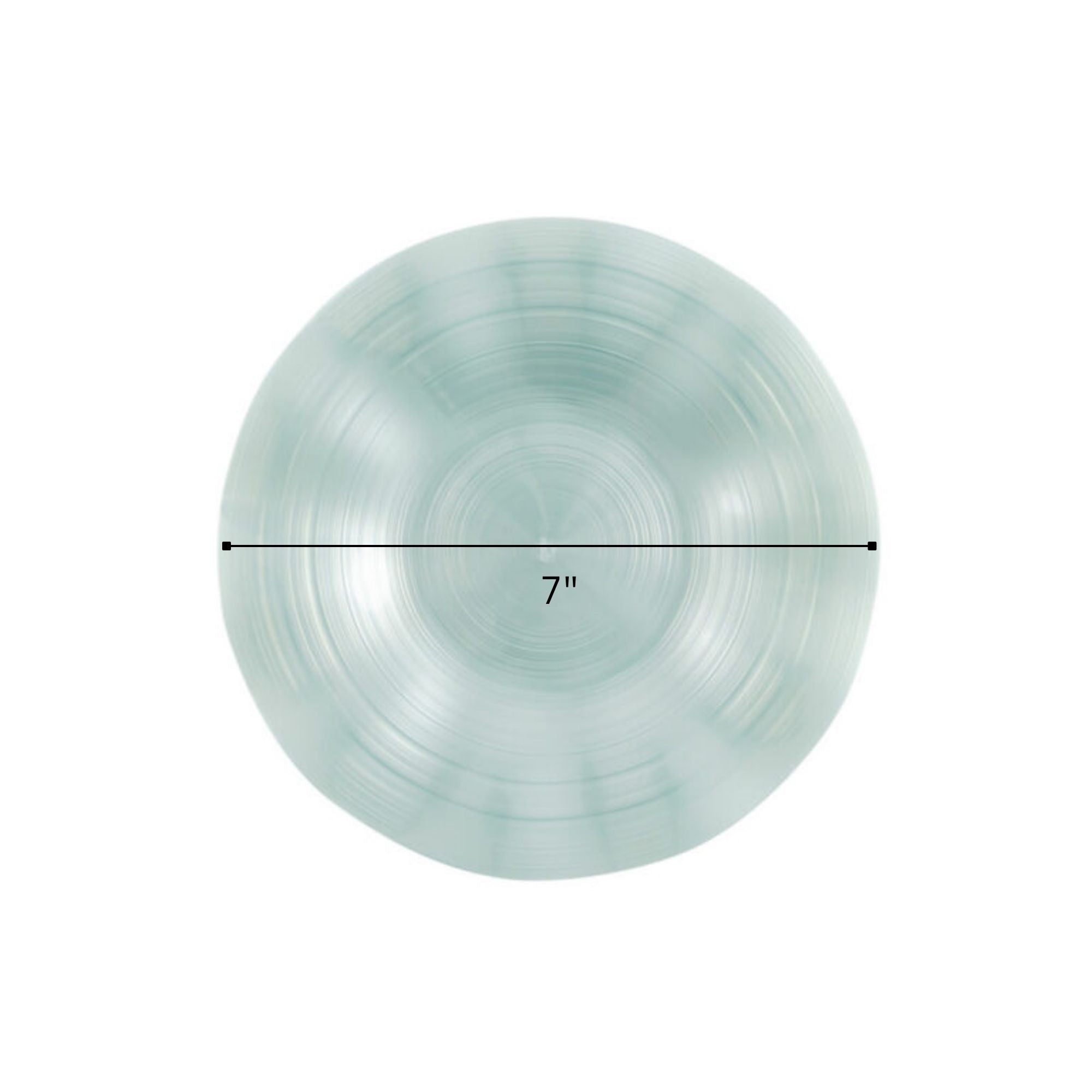 10"&7" Teal Pearl Round Plastic Dinnerware COMBO Set-Ribbed