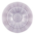 10"&7" Lavender Pearl Round Plastic Dinnerware COMBO Set-Ribbed