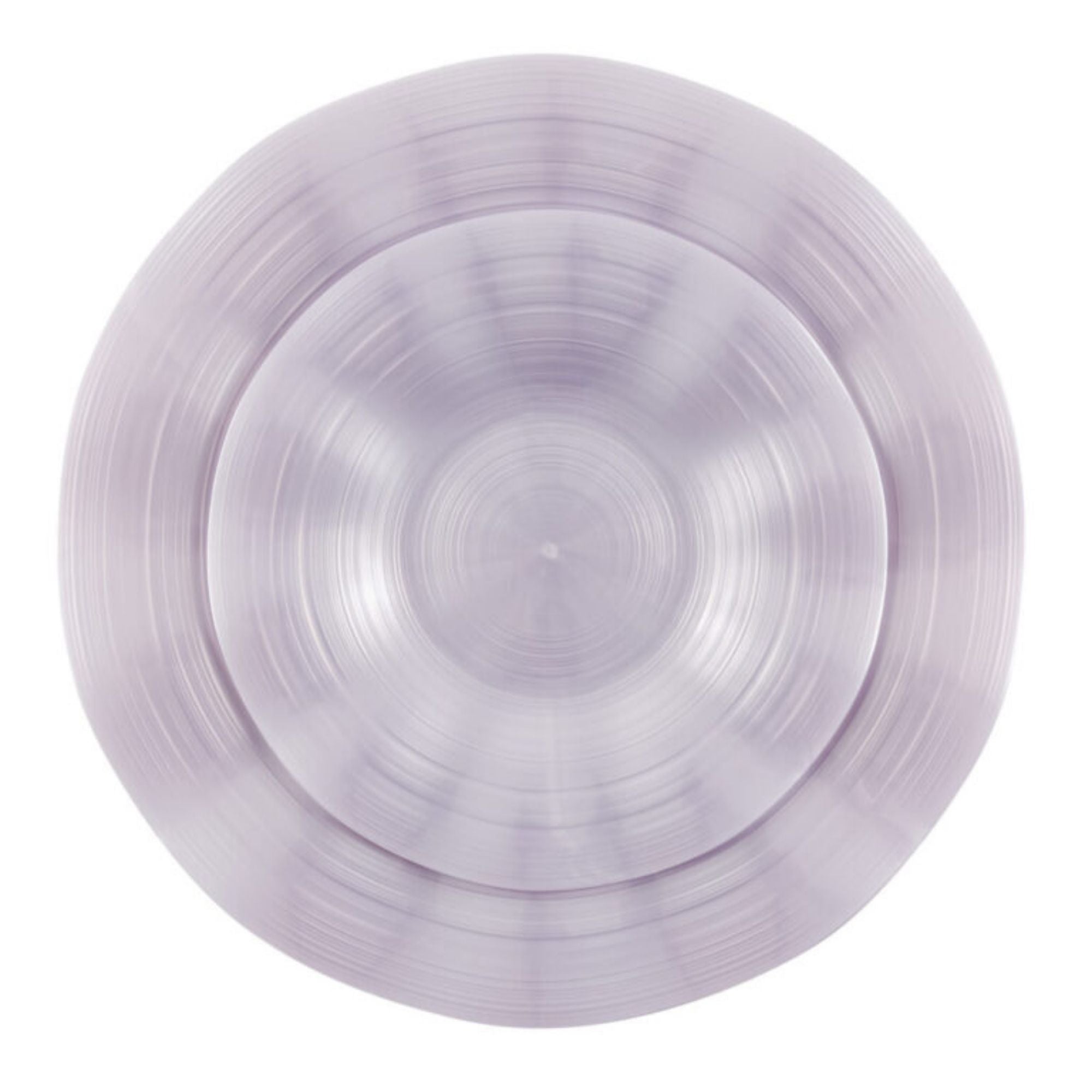 10"&7" Lavender Pearl Round Plastic Dinnerware COMBO Set-Ribbed
