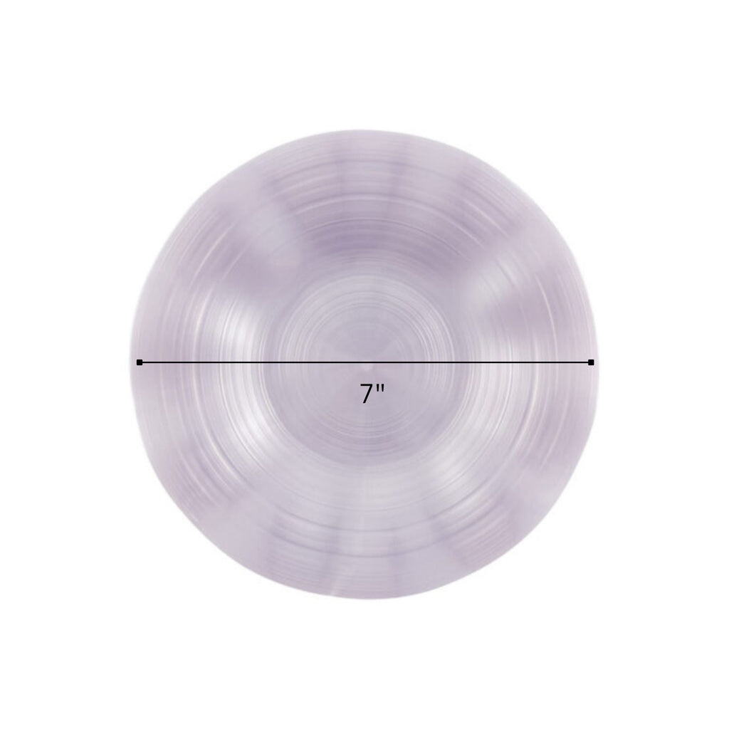 10"&7" Lavender Pearl Round Plastic Dinnerware COMBO Set-Ribbed