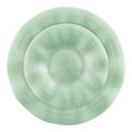 10"&7" Green Pearl Round Plastic Dinnerware COMBO Set-Ribbed