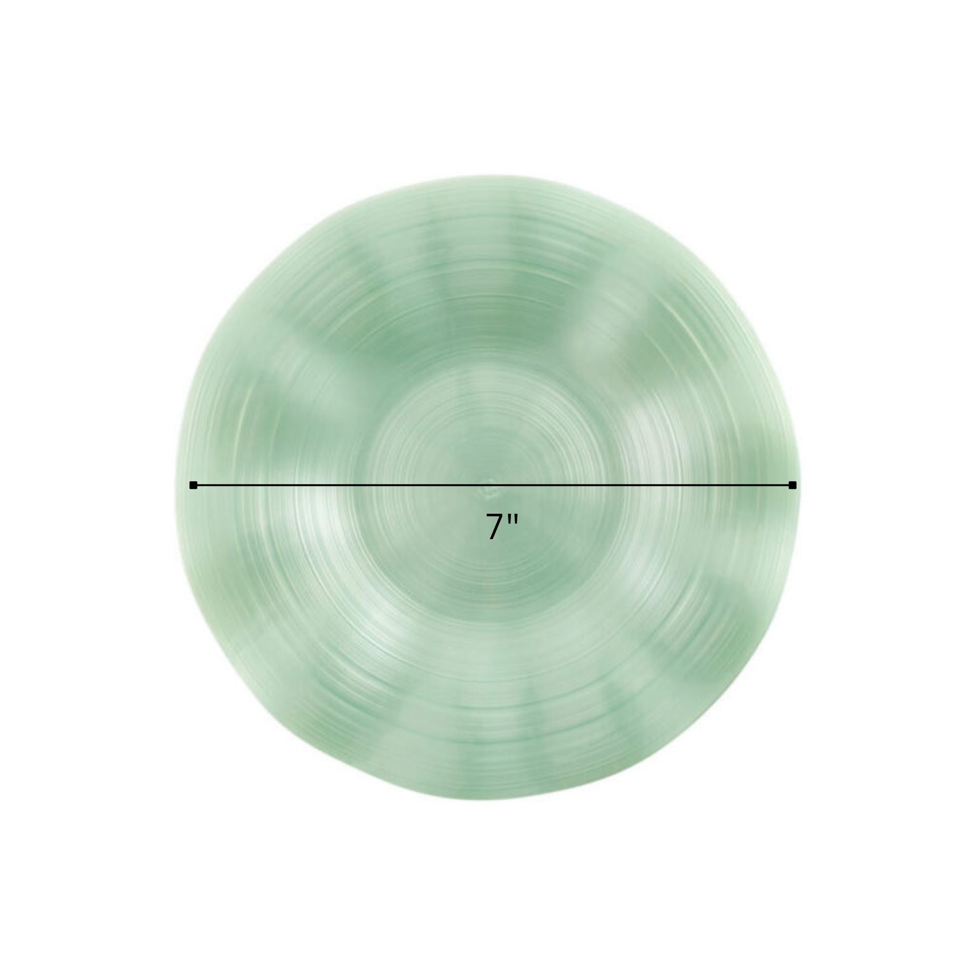 10"&7" Green Pearl Round Plastic Dinnerware COMBO Set-Ribbed
