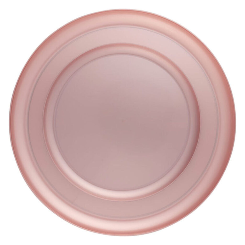 6.3"&8.6" Pink Pearl Plastic Plates COMBO Set-Edge