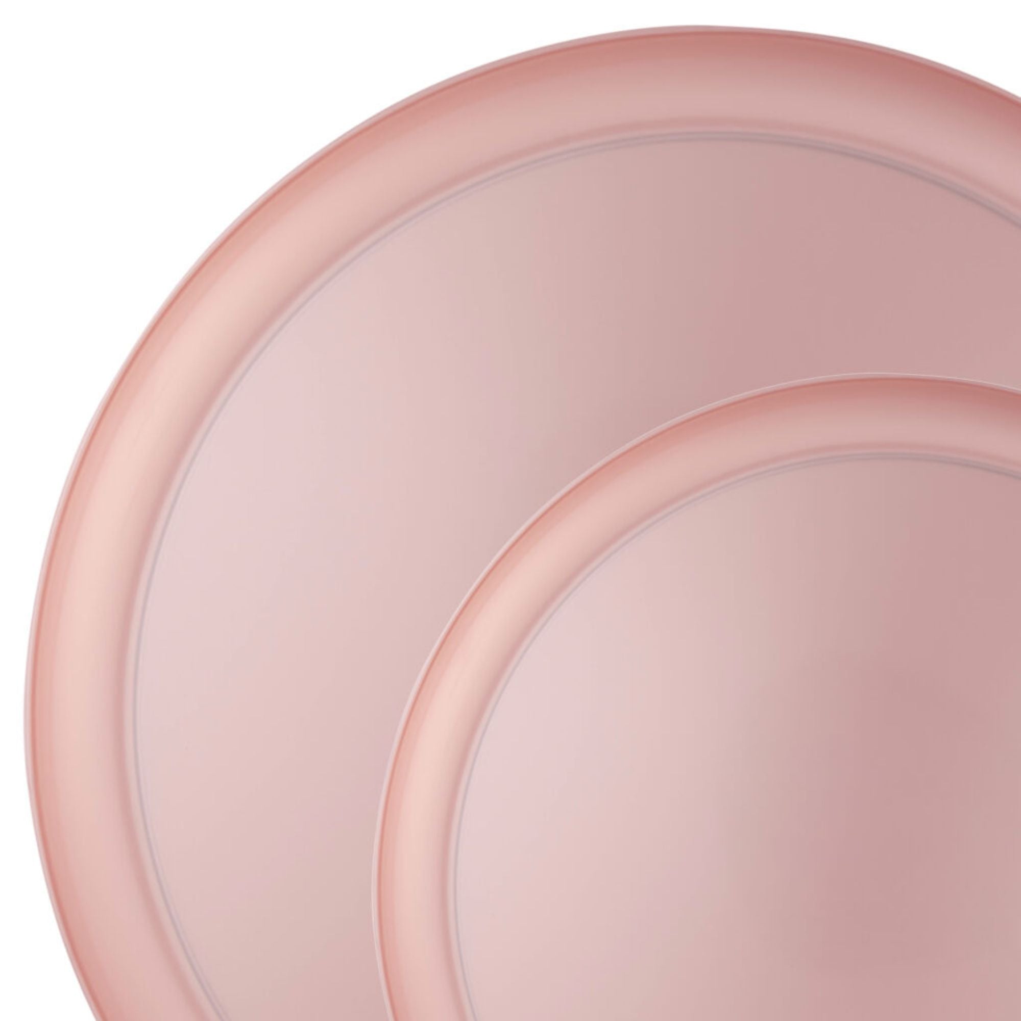 6.3"&8.6" Pink Pearl Plastic Plates COMBO Set-Edge