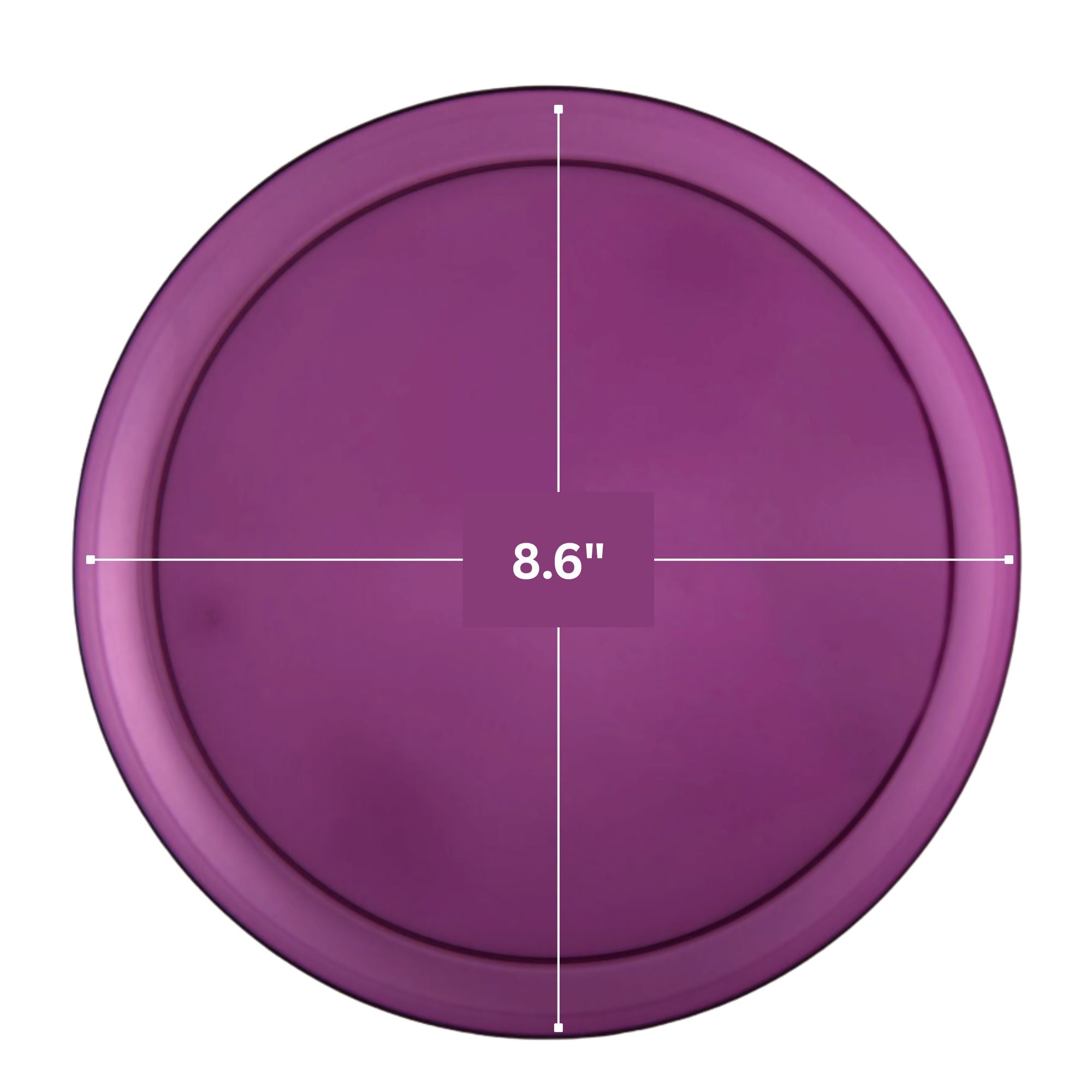 6.3"&8.6" Purple Plastic Plates COMBO Set-Edge