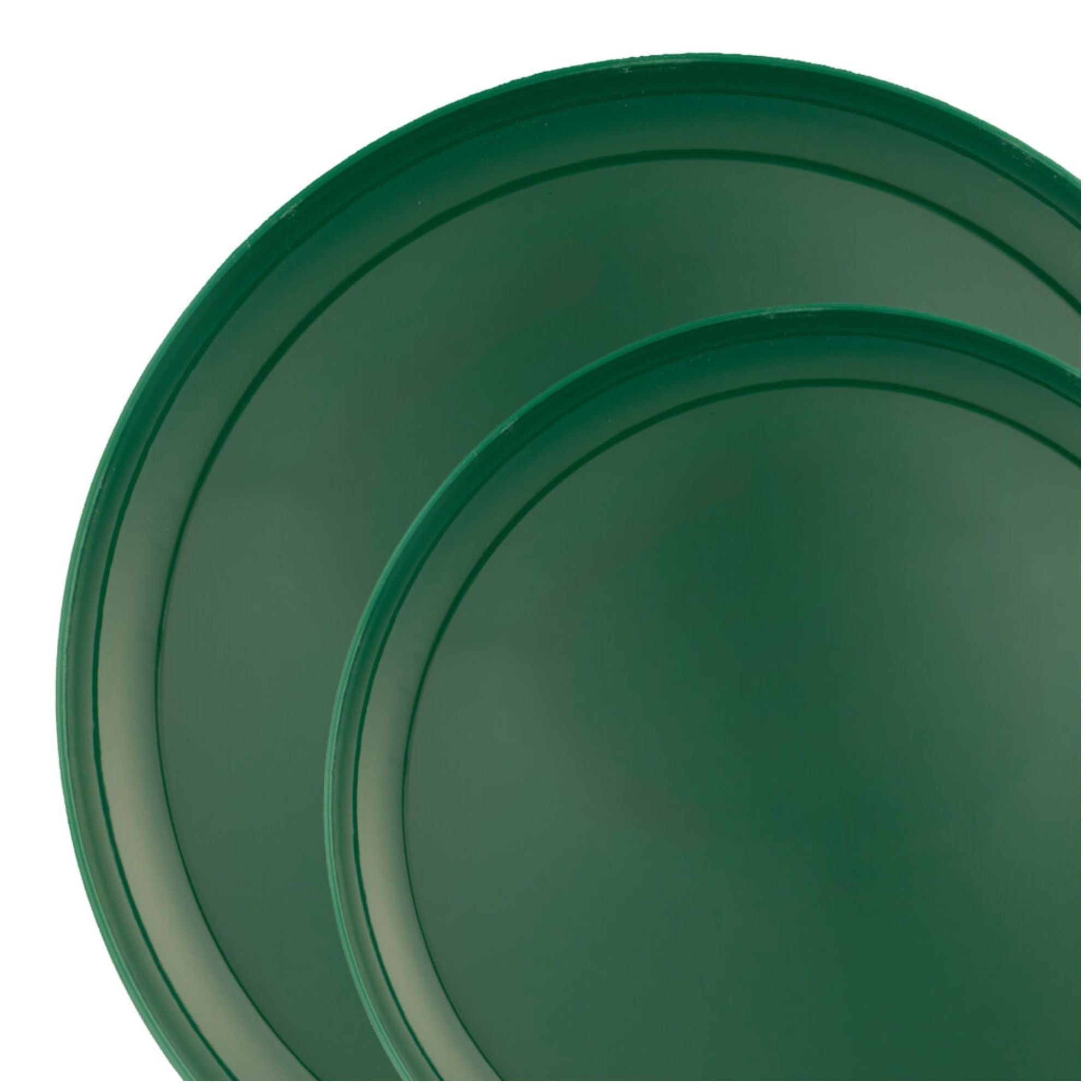 6.3"&8.6" Green Plastic Plates COMBO Set-Edge