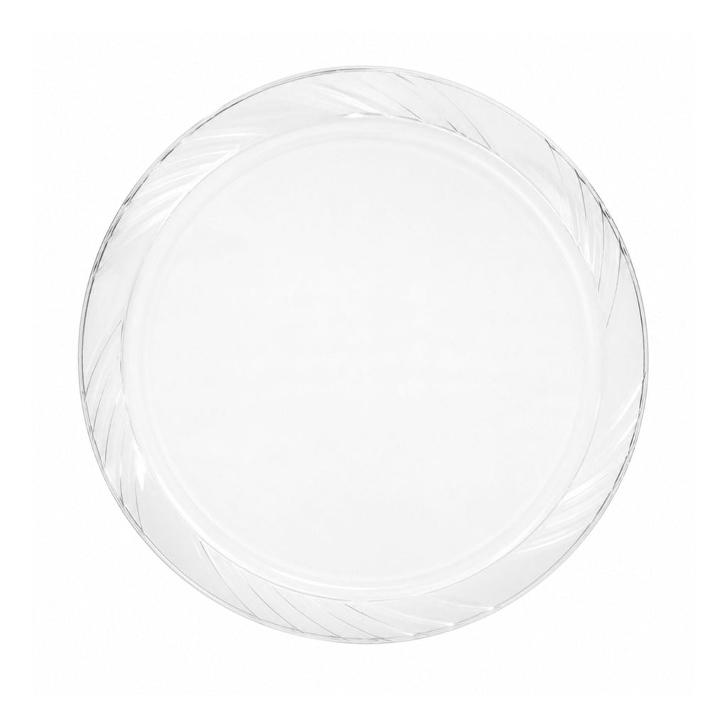 *JUMBO PACK*9" Plates frosty Clear Lightweight Plastic Disposable
