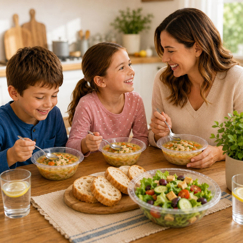 12oz Soup Bowls Clear lightweight Plastic