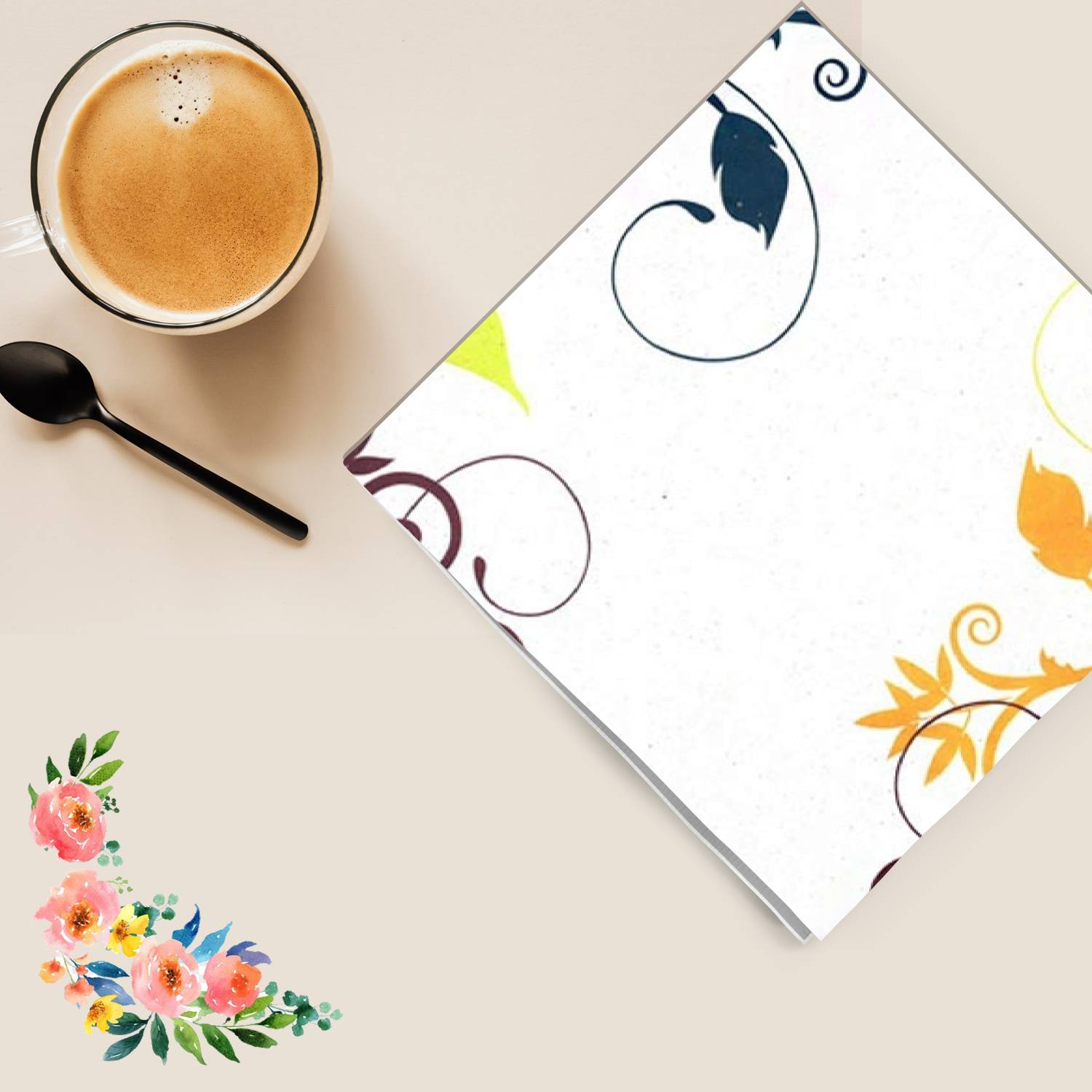 Bella Vite Multicolor Lunch Napkins 40 Pack
