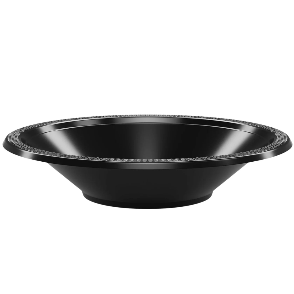 BLACK Complete Plastic Disposable Dining Solution for Your Event:Budget Party Set