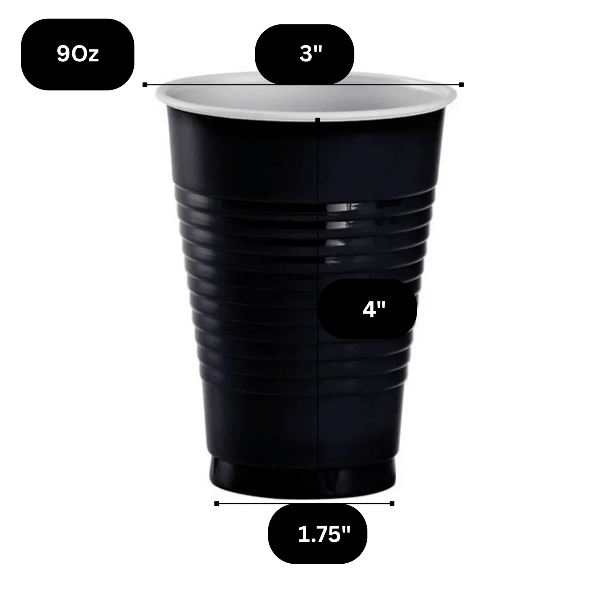 BLACK Complete Plastic Disposable Dining Solution for Your Event:Budget Party Set