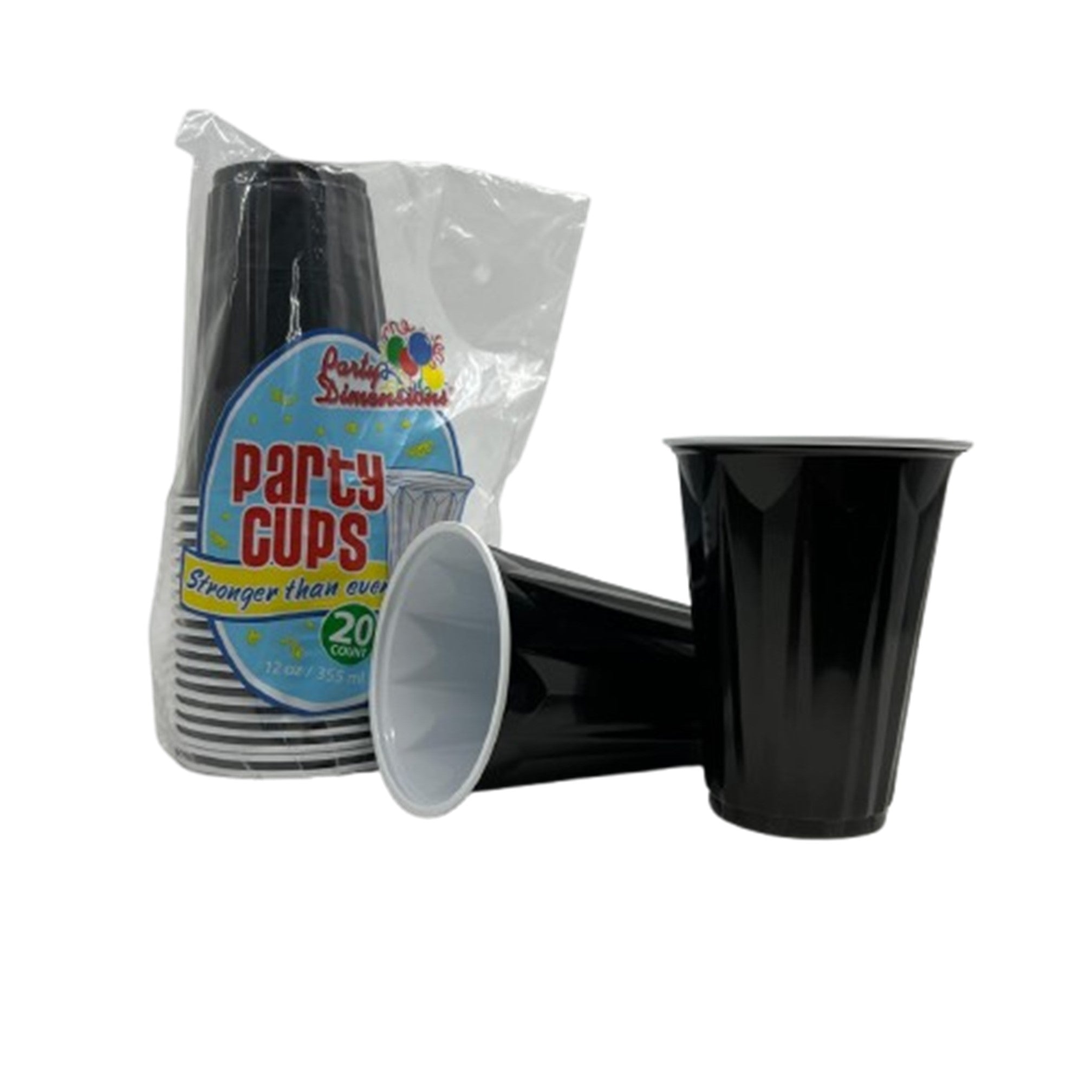 12oz Black Plastic Beverage Cup
