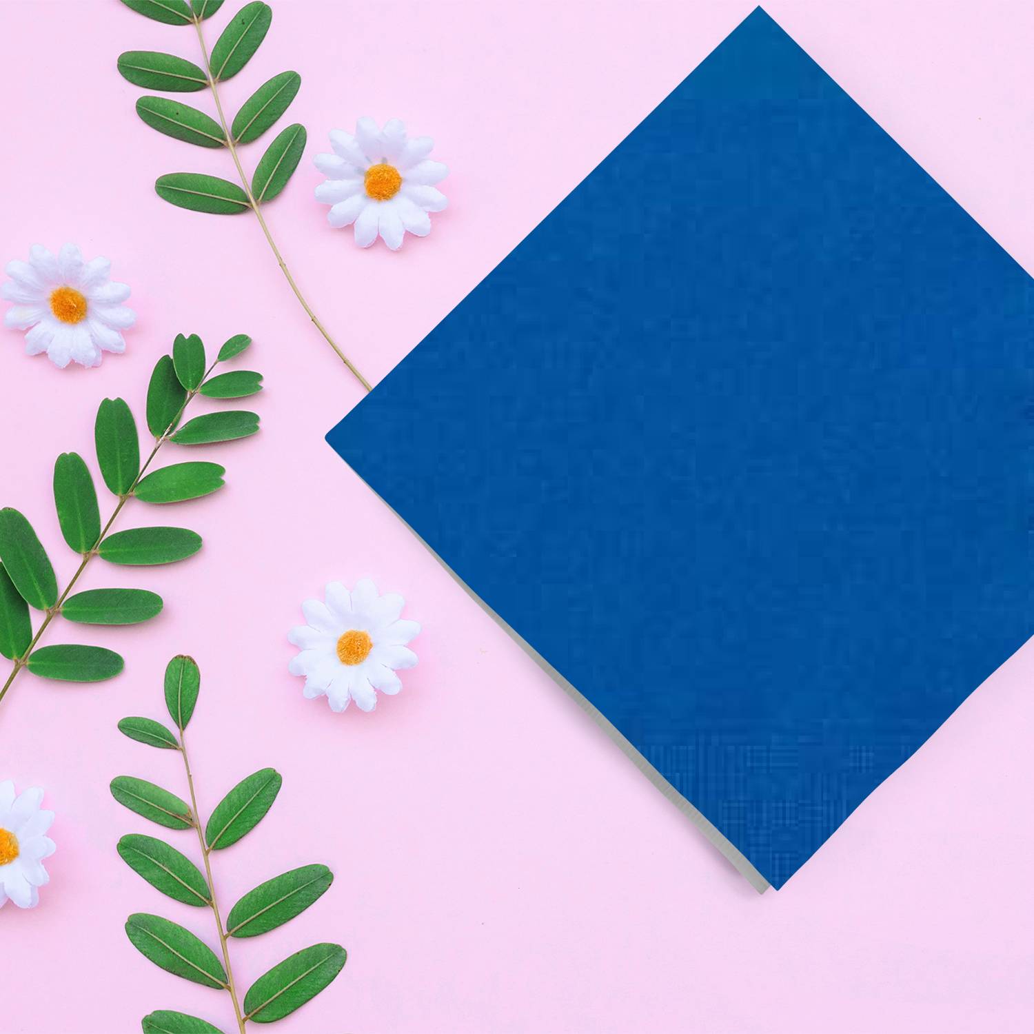 Blue Beverage Napkins