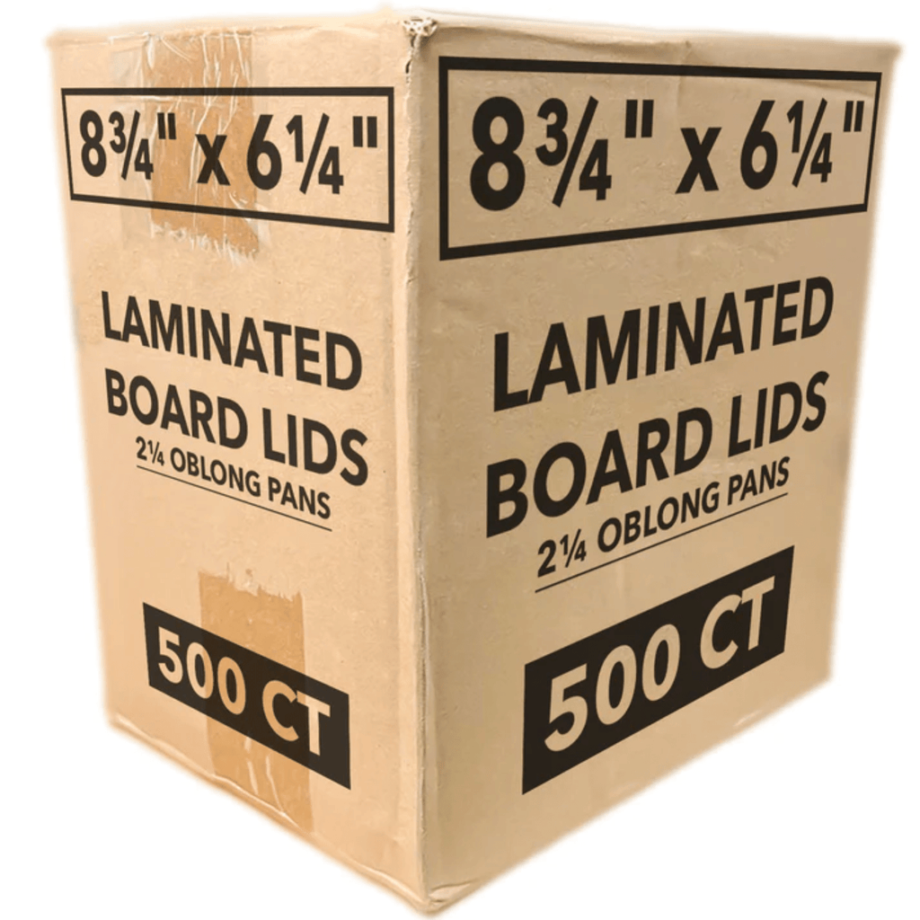 *WHOLESALE* Board Lid For 2.25Lb Aluminum Oblong Pan 8.75" x 6.12" 500/case Disposable Lids VeZee 1 Case