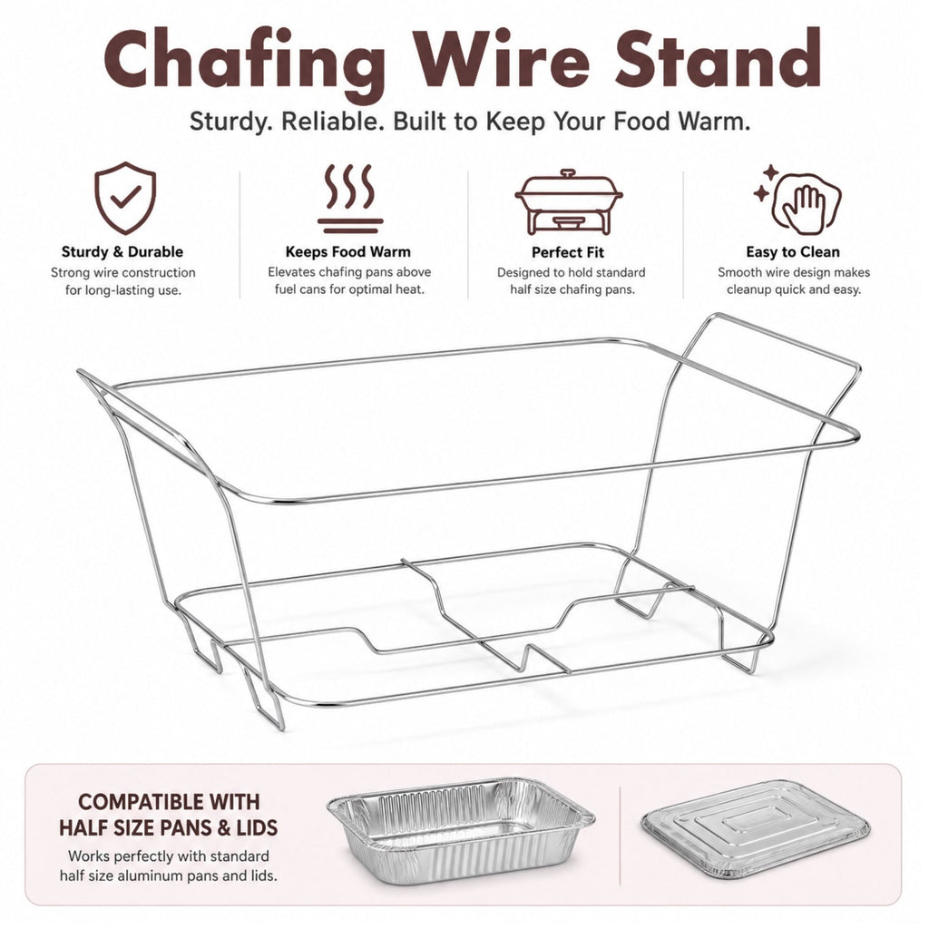 84-Piece Chafing/Buffet Serving Kit Aluminum Disposable Half Size Set
