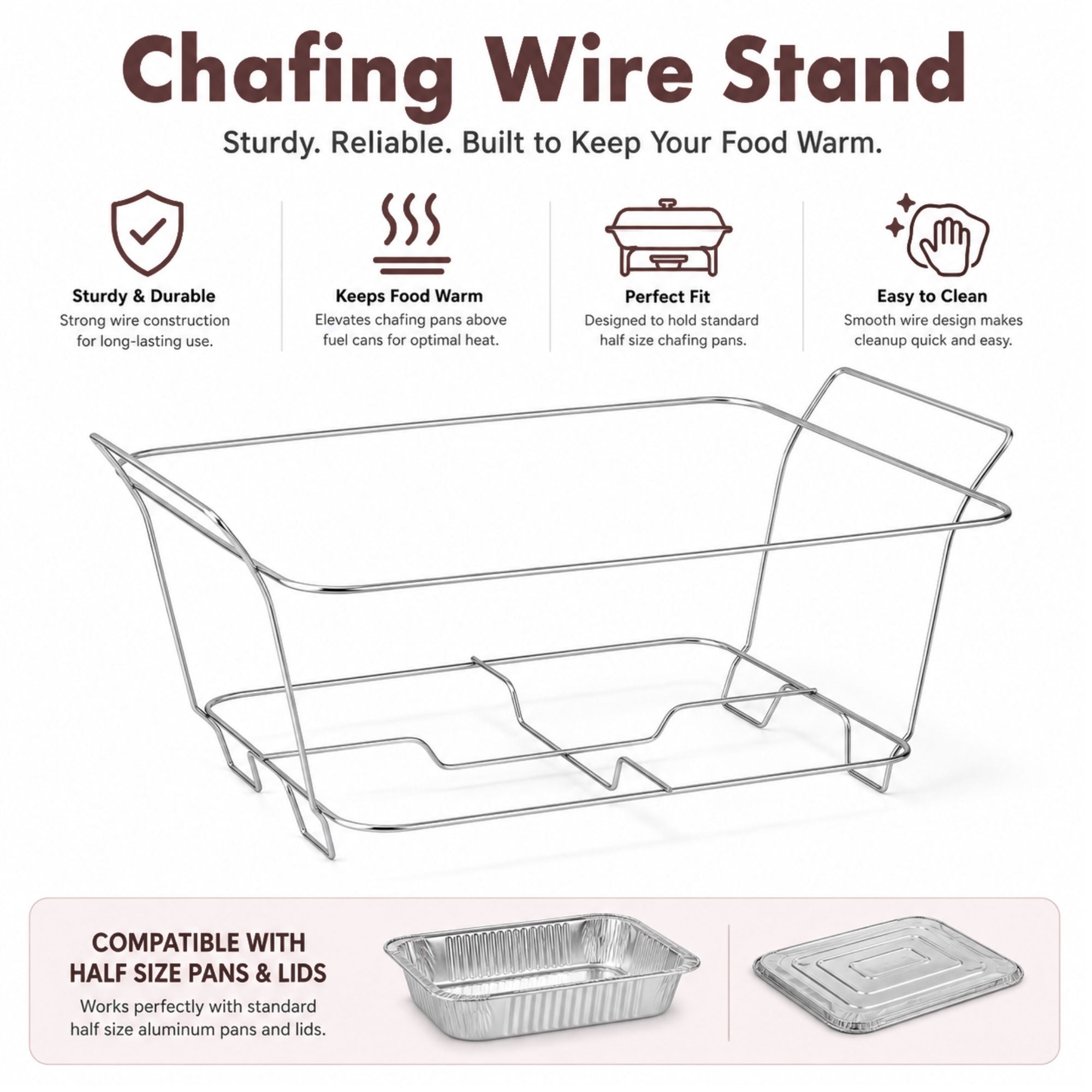84-Piece Chafing/Buffet Serving Kit Aluminum Disposable Half Size Set