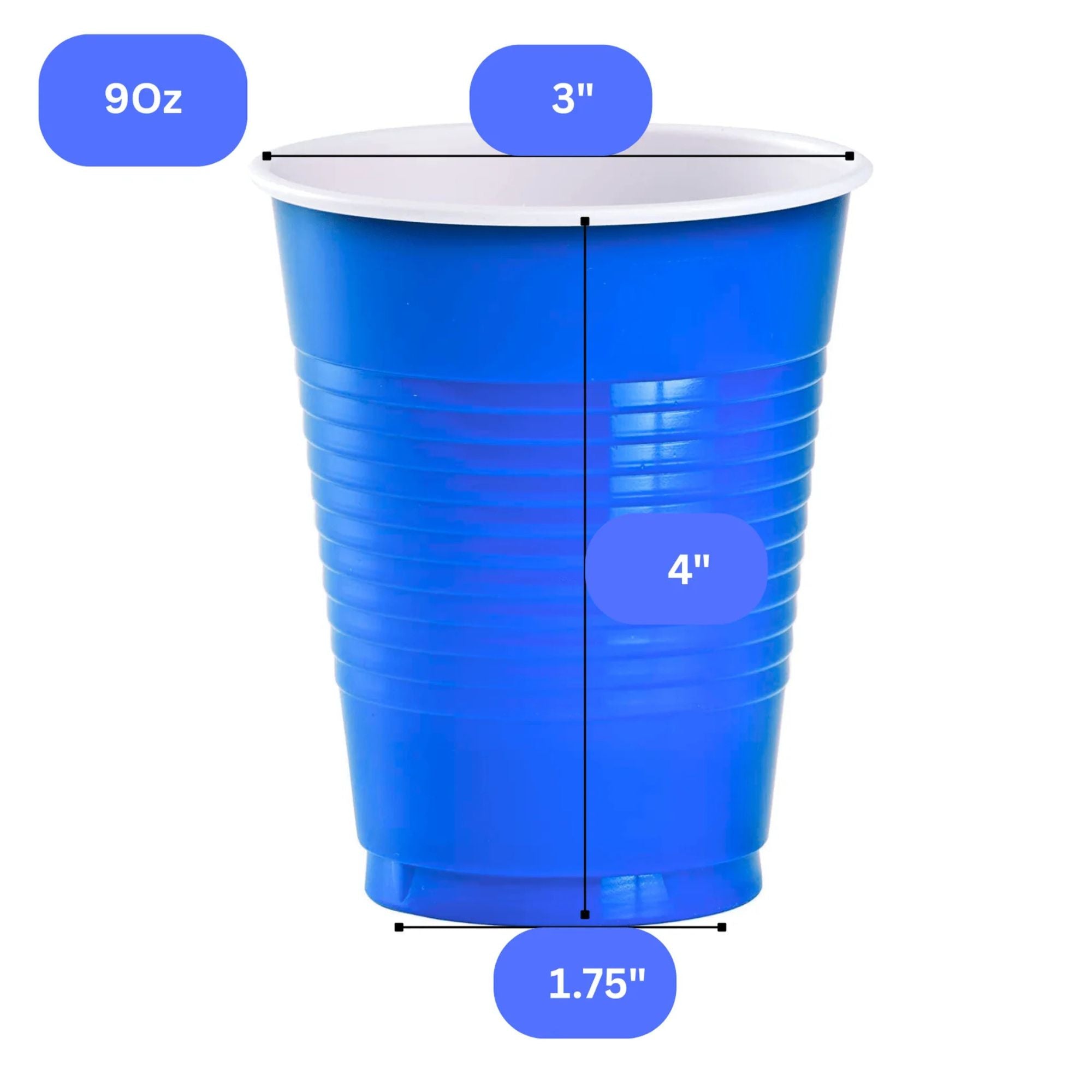BLUE Complete Plastic Disposable Dining Solution for Your Event: Budget Party Set