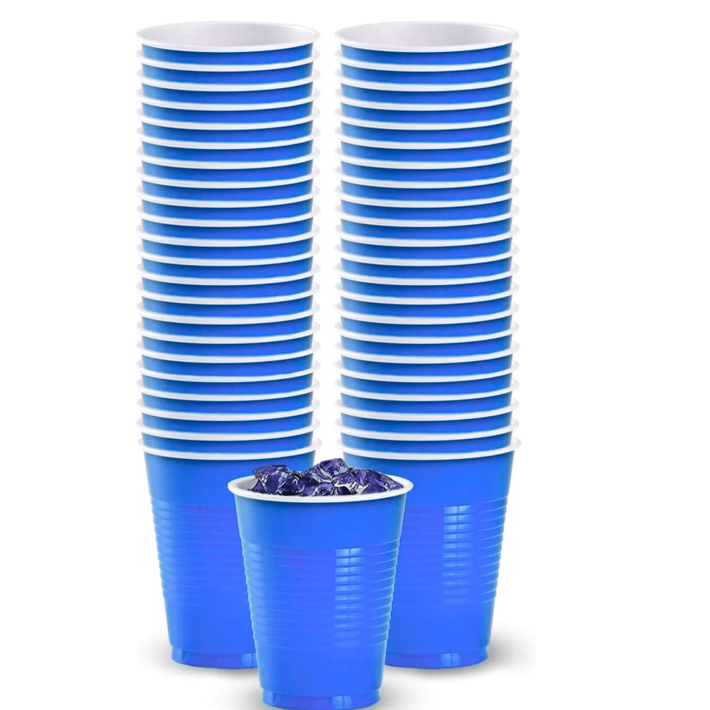 BLUE Complete Plastic Disposable Dining Solution for Your Event: Budget Party Set