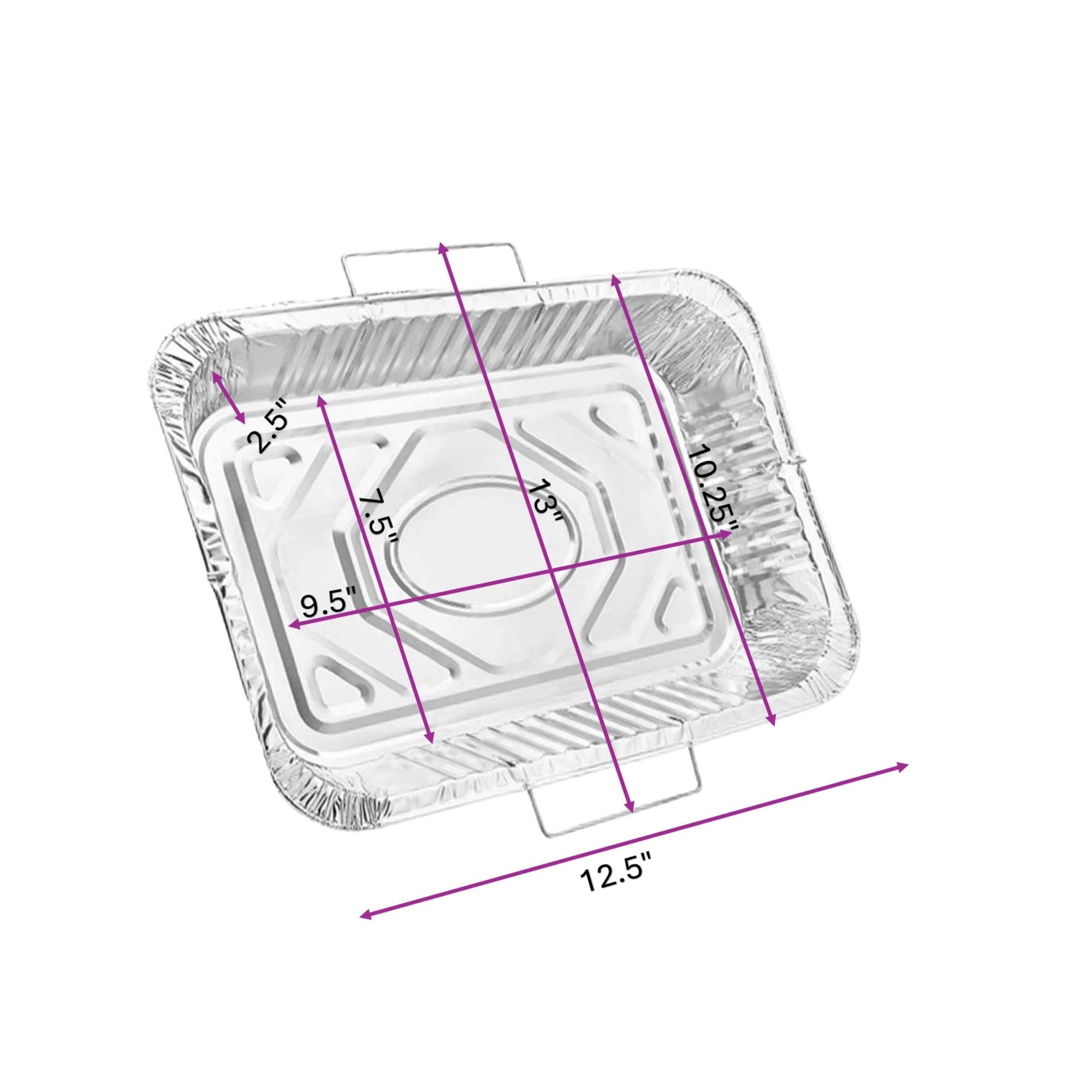 Combo Handle Rack Disposable Aluminum Foil for Turkey Roaster, Full Size, Half Size pan