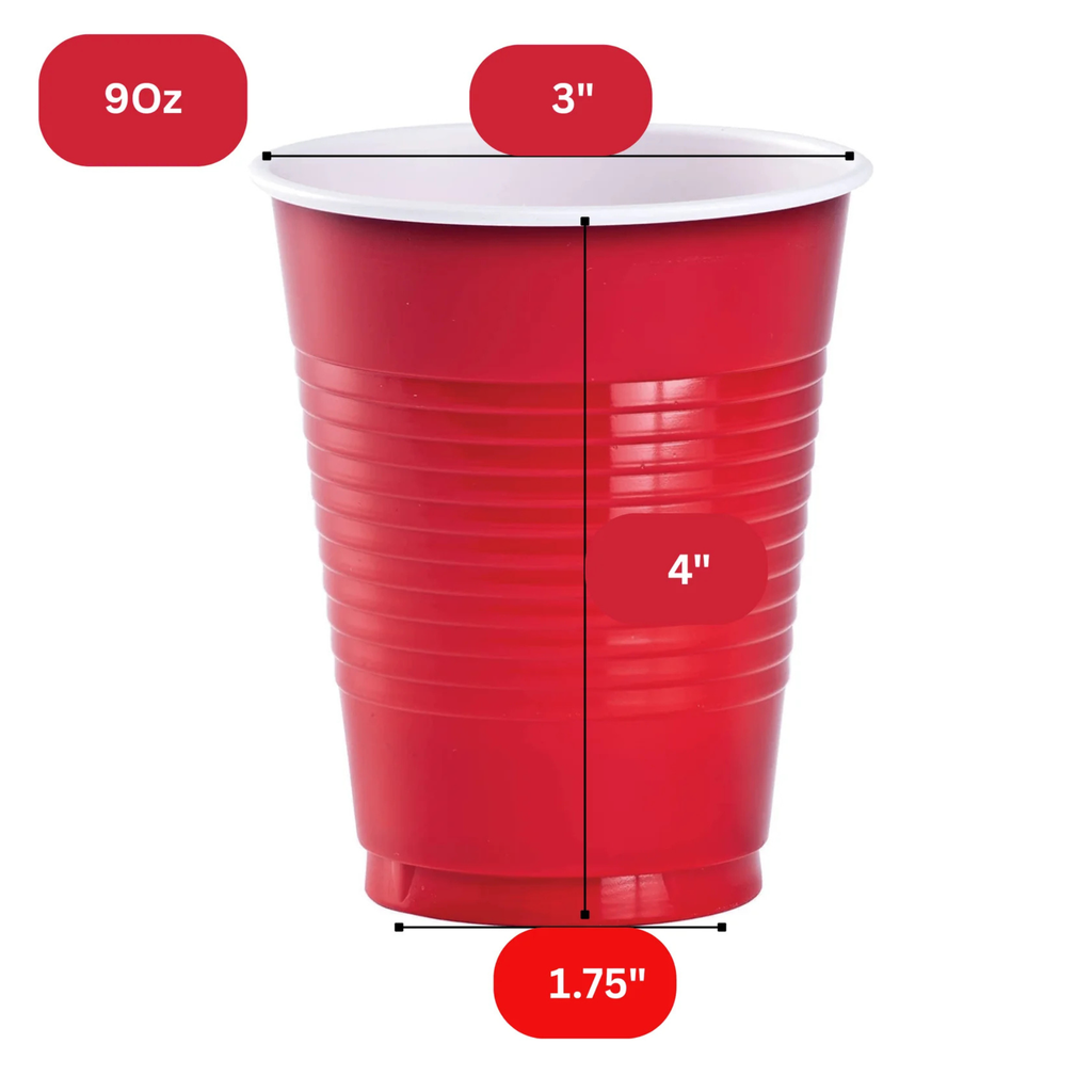 RED Complete Plastic Disposable Dining Solution for Your Event: Budget Party Set