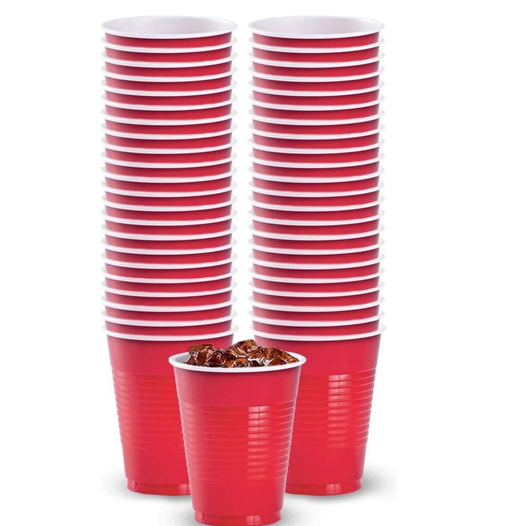 RED Complete Plastic Disposable Dining Solution for Your Event: Budget Party Set