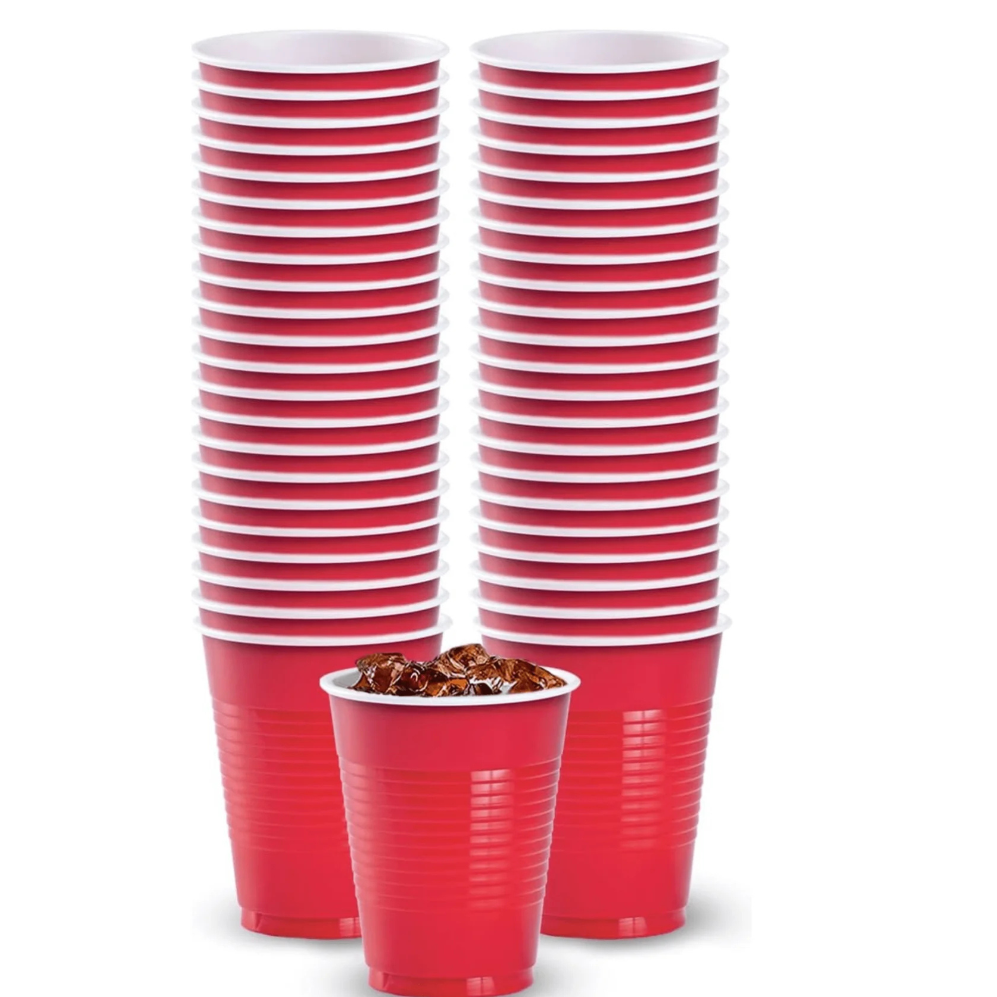 RED Complete Plastic Disposable Dining Solution for Your Event: Budget Party Set