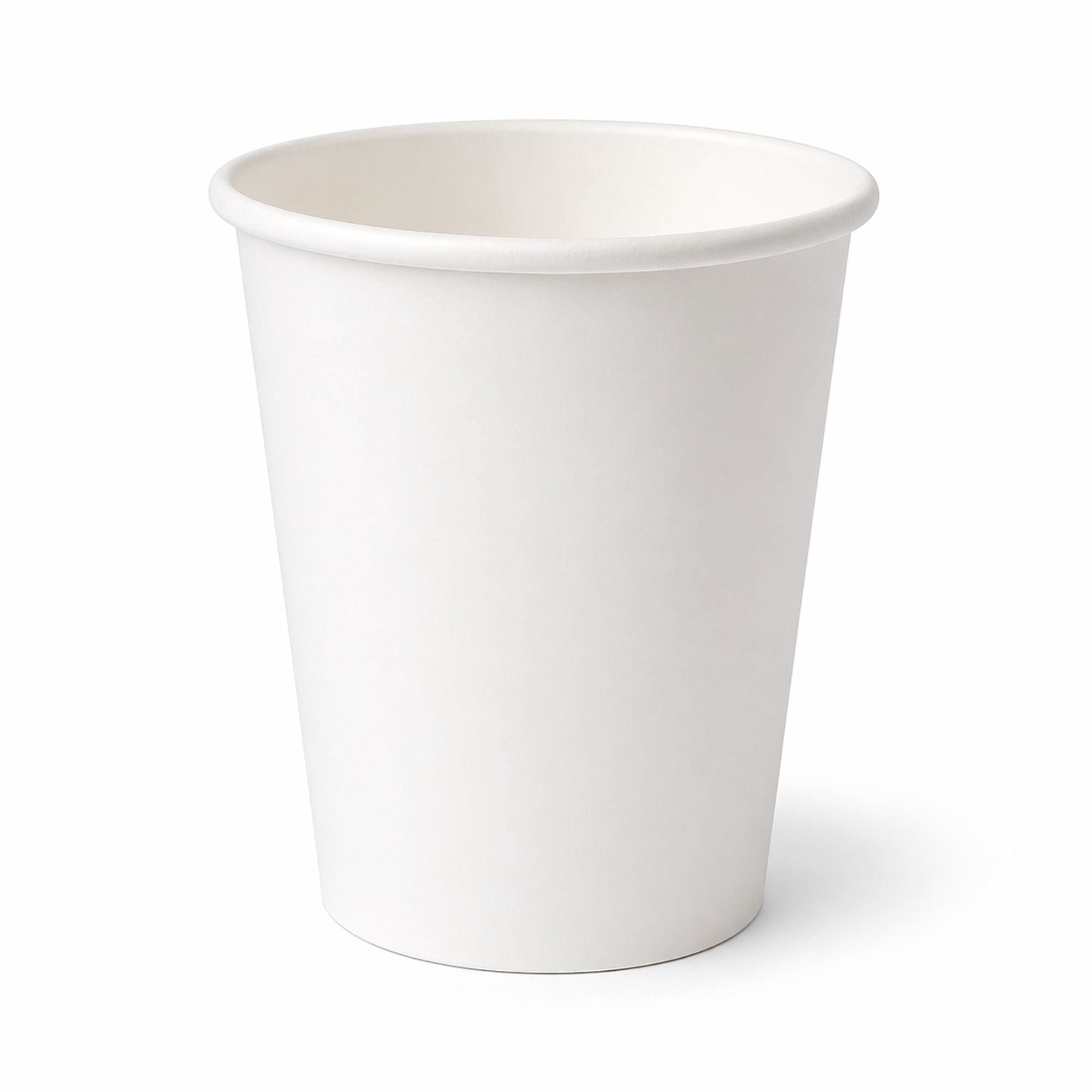 *BUY BULK* 8 oz White Poly Paper Cups Hot and Cold Disposable Leak Resistant Cups