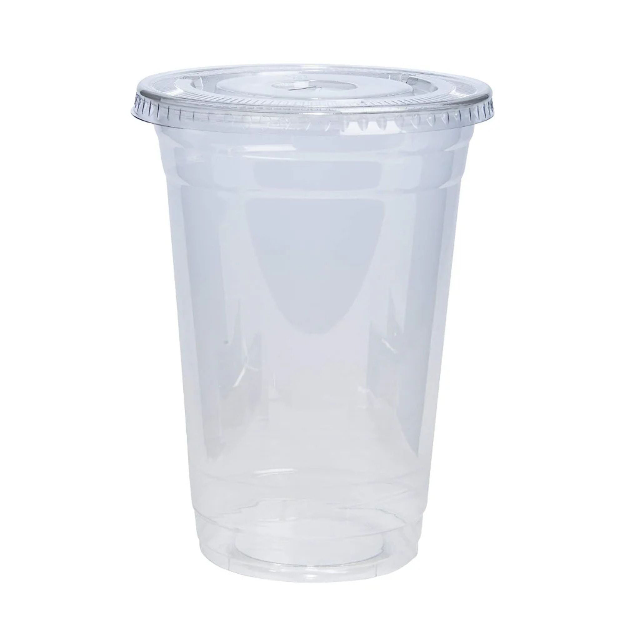 20oz Plastic Clear PET Cups With Flat Lid & Straw, for All Kinds of Beverages